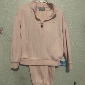 New Balance Light Pink Half-Zip Top